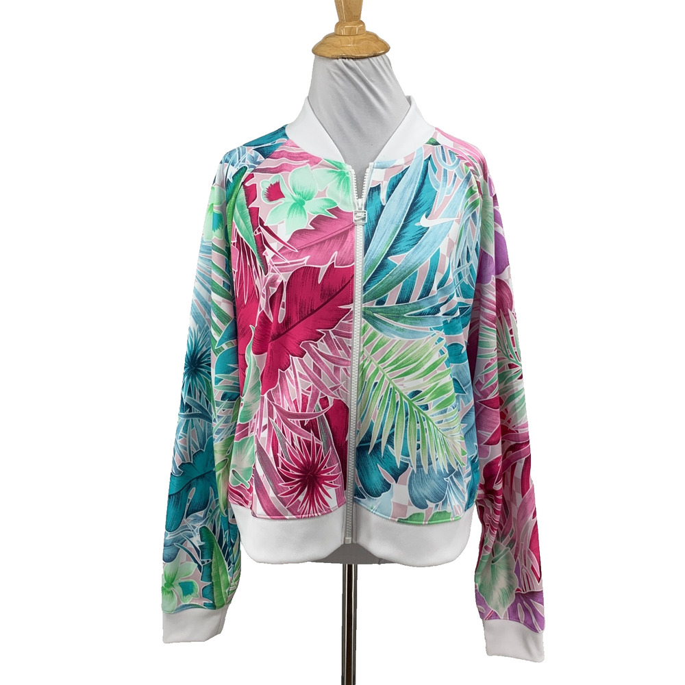 Nike Jacket Womens XL Extra Large Botanical Hyper Femme Full Zip Blade Collar